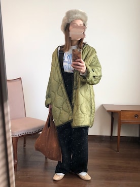 「エコバッグ」｜「アイテム（バレエシューズ）」を使った、nanさん（レディース・155cm）の春コーディネート