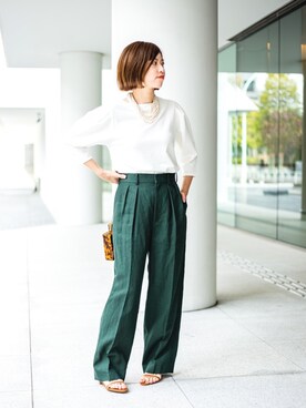 「VERMEIL par iena」｜「アイテム（パンツ）」を使った、yukihoさん（レディース・162cm）の春コーディネート