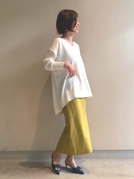 「VERMEIL par iena」｜「アイテム（アクセサリー）」を使った、yukihoさん（レディース・162cm）の春コーディネート