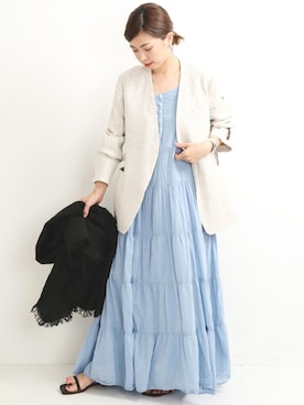 「アイテム（ストール/ショール）」を使った、yukihoさん（レディース・162cm）の春コーディネート