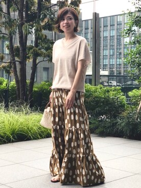「VERMEIL par iena（ヴェルメイユパーイエナ）のパンツ◆（パンツ、その他）」を使った、yukihoさん（レディース・162cm）の夏コーディネート