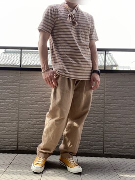「SCYE BASICS（サイベーシックス）のアイテム（トップス）」を使った、Yukiさん（メンズ・170cm）の夏コーディネート