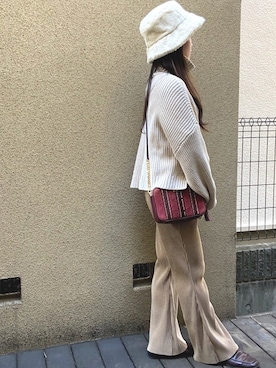 「CFT.（シフト）のアイテム（バッグ）」を使った、tenki☔︎さん（レディース・156cm）の冬コーディネート