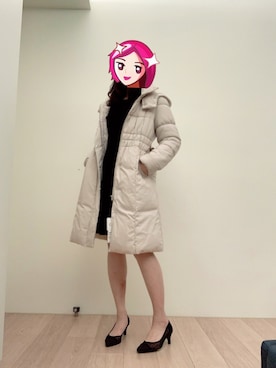 「ROYAL PARTY（ロイヤルパーティー）のアイテム（モッズコート）」を使った、Miffyさん（レディース・161cm）の冬コーディネート