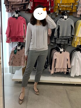 「通勤穿搭」｜「アイテム（バレエシューズ）」を使った、Miffyさん（レディース・161cm）の冬コーディネート