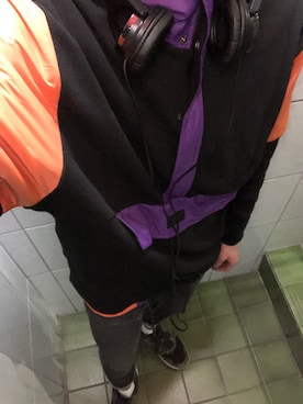 「YEVS（イーブス）のアイテム（パンツ）」を使った、タッキーさん（メンズ・175cm）の冬コーディネート