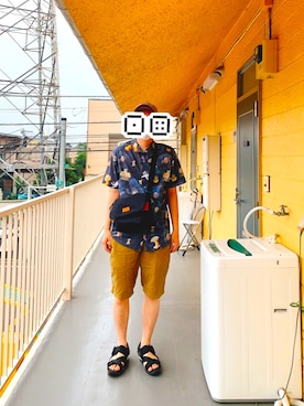 「RIPNDIP（リップンディップ）のアイテム（トップス）」を使った、Julyさん（メンズ・175cm）の夏コーディネート