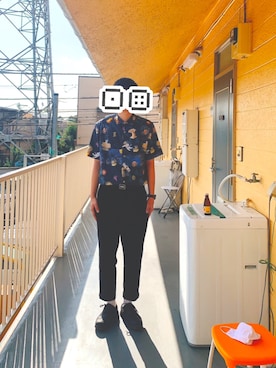 「RIPNDIP（リップンディップ）のアイテム（トップス）」を使った、Julyさん（メンズ・175cm）の夏コーディネート