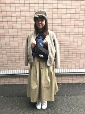 「2018マイベストコーデ」｜「アイテム（ノーカラージャケット）」を使った、かおちゃんさん（レディース・163cm）の秋コーディネート