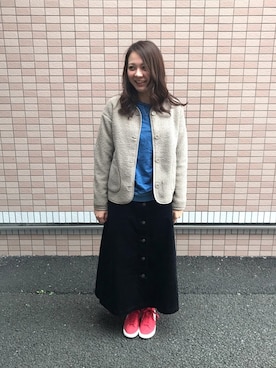 「2018マイベストコーデ」｜「アイテム（ノーカラージャケット）」を使った、かおちゃんさん（レディース・163cm）の秋コーディネート