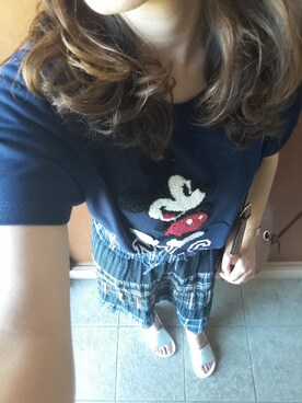 「ミッキー」｜☆あーみー☆さん（レディース・156cm）の夏コーディネート