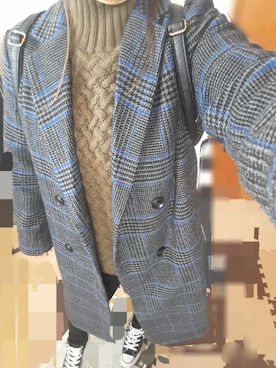 「RETRO GIRL（レトロガール）のアイテム（チェスターコート）」を使った、☆あーみー☆さん（レディース・156cm）の冬コーディネート