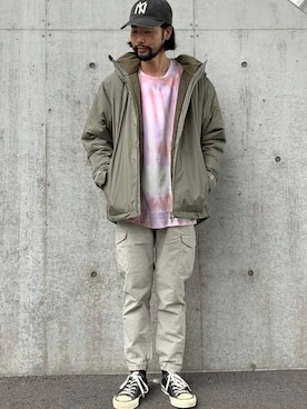 「タイダイ」｜「アイテム（ブルゾン）」を使った、B:MING by BEAMS MENさん（メンズ・170cm）の秋コーディネート