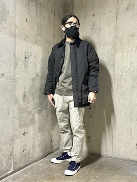 「B:MING by BEAMS（ビーミングバイビームス）のアイテム（スリッポン）」を使った、B:MING by BEAMS MENさん（メンズ・171cm）の冬コーディネート