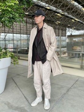 「B:MING by BEAMS（ビーミングバイビームス）のアイテム（スリッポン）」を使った、B:MING by BEAMS MENさん（メンズ・183cm）の冬コーディネート