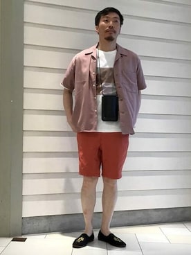 「B:MING by BEAMS（ビーミングバイビームス）のアイテム（スリッポン）」を使った、B:MING by BEAMS MENさん（メンズ・168cm）の夏コーディネート