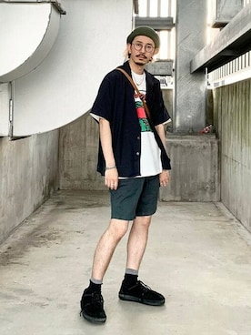 「hellolulu（ハロルル）のアイテム」を使った、B:MING by BEAMS MENさん（メンズ・170cm）の夏コーディネート
