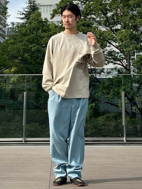 「B:MING by BEAMS（ビーミングバイビームス）のアイテム（スリッポン）」を使った、B:MING by BEAMS MENさん（メンズ・172cm）の秋コーディネート