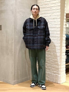 「PENDLETON（ペンドルトン）のアイテム（ブルゾン）」を使った、B:MING by BEAMS MENさん（メンズ・180cm）の冬コーディネート