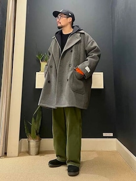 「アイテム（ピーコート）」を使った、B:MING by BEAMS MENさん（メンズ・173cm）の冬コーディネート