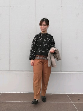 「prose verse（プロズヴェール）のアイテム（ブルゾン）」を使った、AKIさん（レディース・160cm）の秋コーディネート