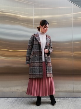 「prose verse（プロズヴェール）のアイテム（その他アウター）」を使った、AKIさん（レディース・160cm）の冬コーディネート