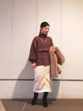 「prose verse（プロズヴェール）のアイテム（その他アウター）」を使った、AKIさん（レディース・160cm）の冬コーディネート
