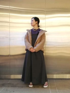 「prose verse（プロズヴェール）のアイテム（ブルゾン）」を使った、AKIさん（レディース・160cm）の冬コーディネート