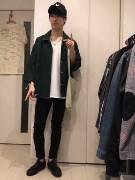 「UNIQLO（ユニクロ）のWOMEN ウルトラストレッチジーンズ（デニムパンツ）」を使った、sognoさん（メンズ・172cm）の春コーディネート