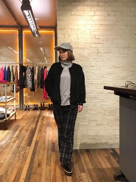 「タートル」｜「アイテム（その他アウター）」を使った、つぼねさん（レディース・153cm）の秋コーディネート