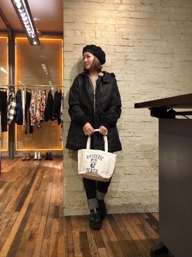 「アニマル」｜「アイテム（ブルゾン）」を使った、つぼねさん（レディース・153cm）の冬コーディネート