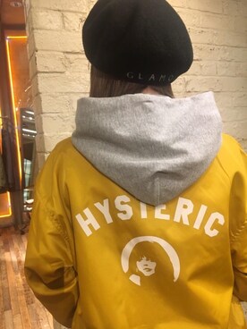「バック」｜「アイテム（スタジャン）」を使った、つぼねさん（レディース・153cm）の冬コーディネート