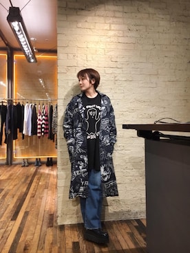 「70's」｜「アイテム（デニムジャケット）」を使った、つぼねさん（レディース・153cm）の春コーディネート