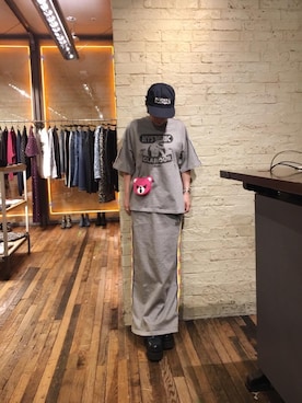 「アイテム（ポーチ）」を使った、つぼねさん（レディース・153cm）の春コーディネート