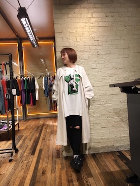 「ビックＴシャツ」｜「アイテム（ジャケット/アウター）」を使った、つぼねさん（レディース・153cm）の夏コーディネート