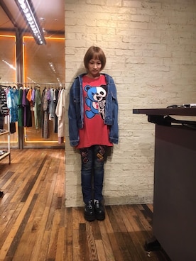 「ビックＴシャツ」｜つぼねさん（レディース・153cm）の秋コーディネート