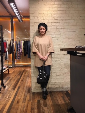 「ビックＴシャツ」｜つぼねさん（レディース・153cm）の秋コーディネート