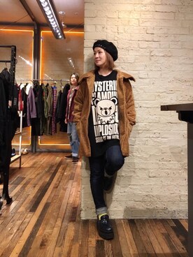 「ラフコーデ」｜「アイテム（ピーコート）」を使った、つぼねさん（レディース・153cm）の秋コーディネート