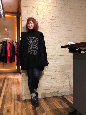 「ラフコーデ」｜「アイテム（ピーコート）」を使った、つぼねさん（レディース・153cm）の秋コーディネート