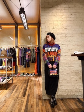 「HYSTERIC GLAMOUR（ヒステリックグラマー）のHYSTERIC INTENTION ジャガードワンピース（ワンピース）」を使った、つぼねさん（レディース・153cm）の春コーディネート