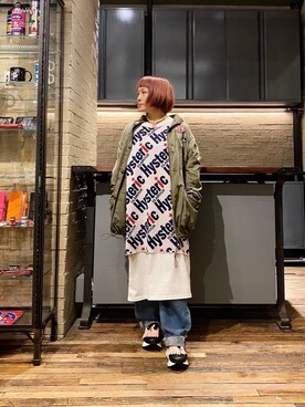 「アイテム（チョーカー、ピンク系）」を使った、つぼねさん（レディース・153cm）の秋コーディネート