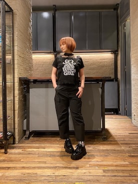 「ミリタリーコーデ」｜「アイテム（雑貨/ホビー）」を使った、つぼねさん（レディース・153cm）の春コーディネート