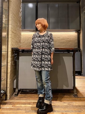 「コラボレーション」｜「アイテム（アクセサリー）」を使った、つぼねさん（レディース・153cm）の夏コーディネート