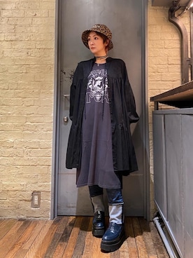 「ﾋﾞｯｸﾞｼﾙｴｯﾄ」｜「アイテム（帽子）」を使った、つぼねさん（レディース・153cm）の夏コーディネート