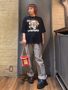 「ﾋﾞｯｸﾞｼﾙｴｯﾄ」｜「アイテム（パンツ）」を使った、つぼねさん（レディース・153cm）の夏コーディネート