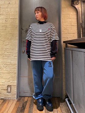 「ロンt」｜「アイテム（アクセサリー）」を使った、つぼねさん（レディース・153cm）の秋コーディネート