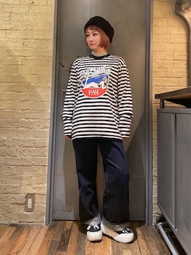 「ロンt」｜「アイテム（アクセサリー）」を使った、つぼねさん（レディース・153cm）の冬コーディネート