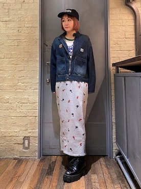 「ロンt」｜「アイテム（ジャケット/アウター）」を使った、つぼねさん（レディース・153cm）の冬コーディネート