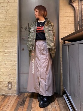「みりたりー」｜「アイテム（ブルゾン）」を使った、つぼねさん（レディース・153cm）の春コーディネート