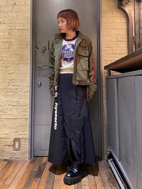 「みりたりー」｜「アイテム（ブルゾン）」を使った、つぼねさん（レディース・153cm）の春コーディネート
